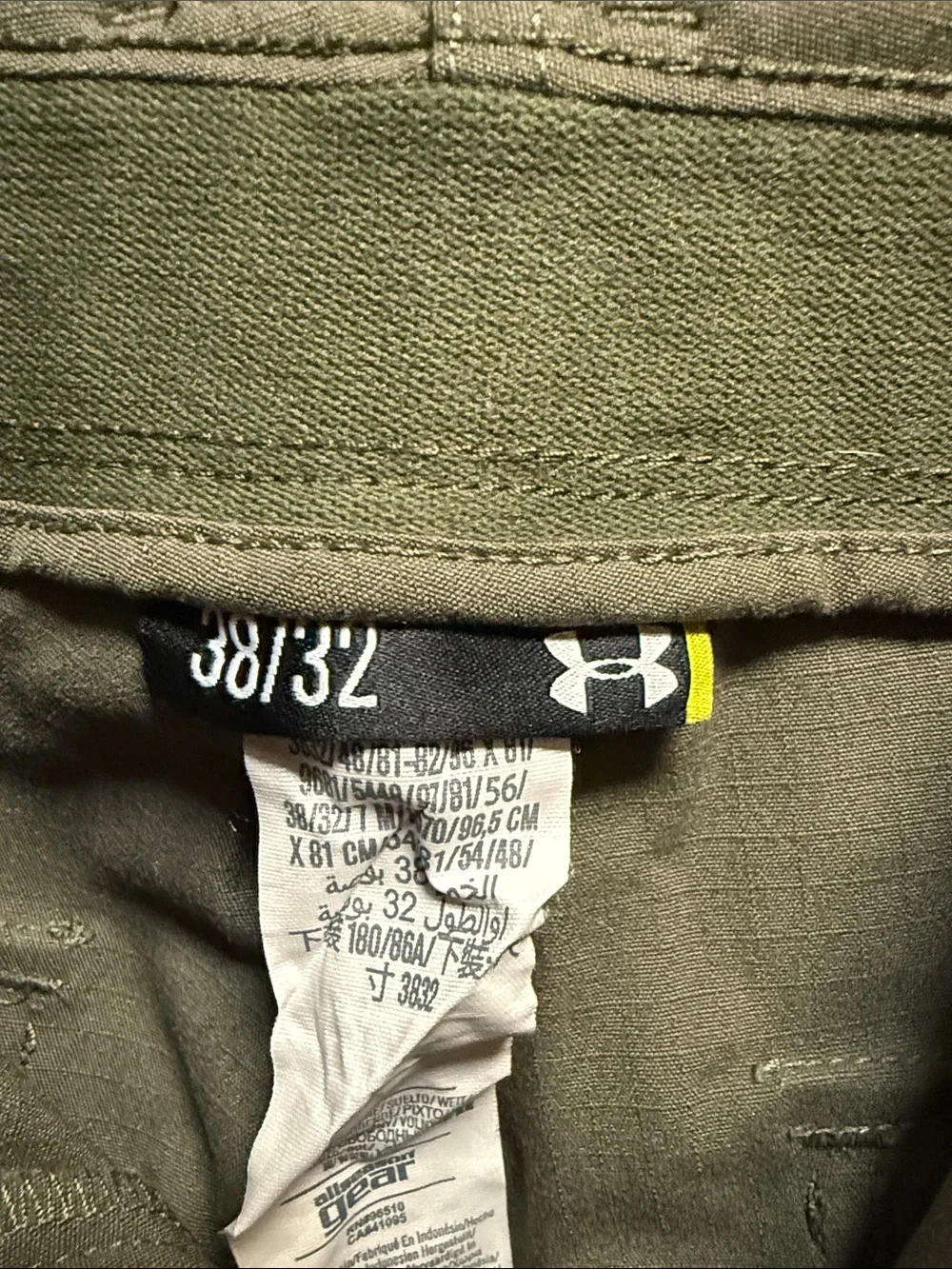 Under Armour Men’s Cargo Pants in Olive- Tactical Utility Workwear 38x32